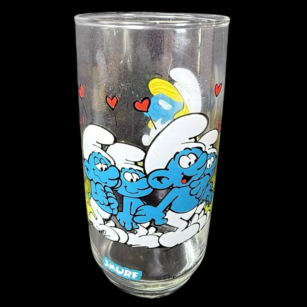 Vintage 1982 Smurfette drinking glass 16‎ oz.